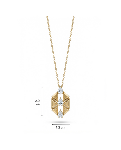 Thread Pear Necklace