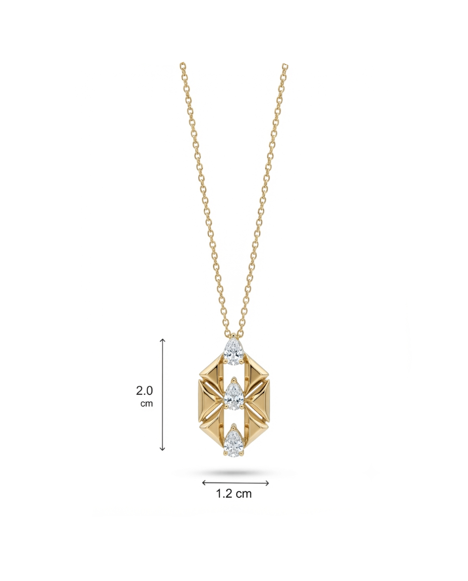 Thread Pear Necklace
