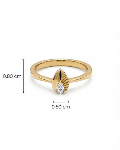 Quiet Pear Ring