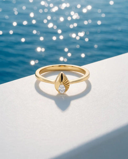 Quiet Pear Ring