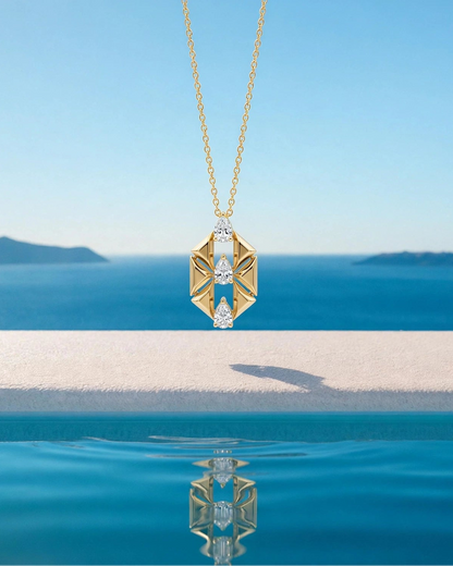 Thread Pear Necklace