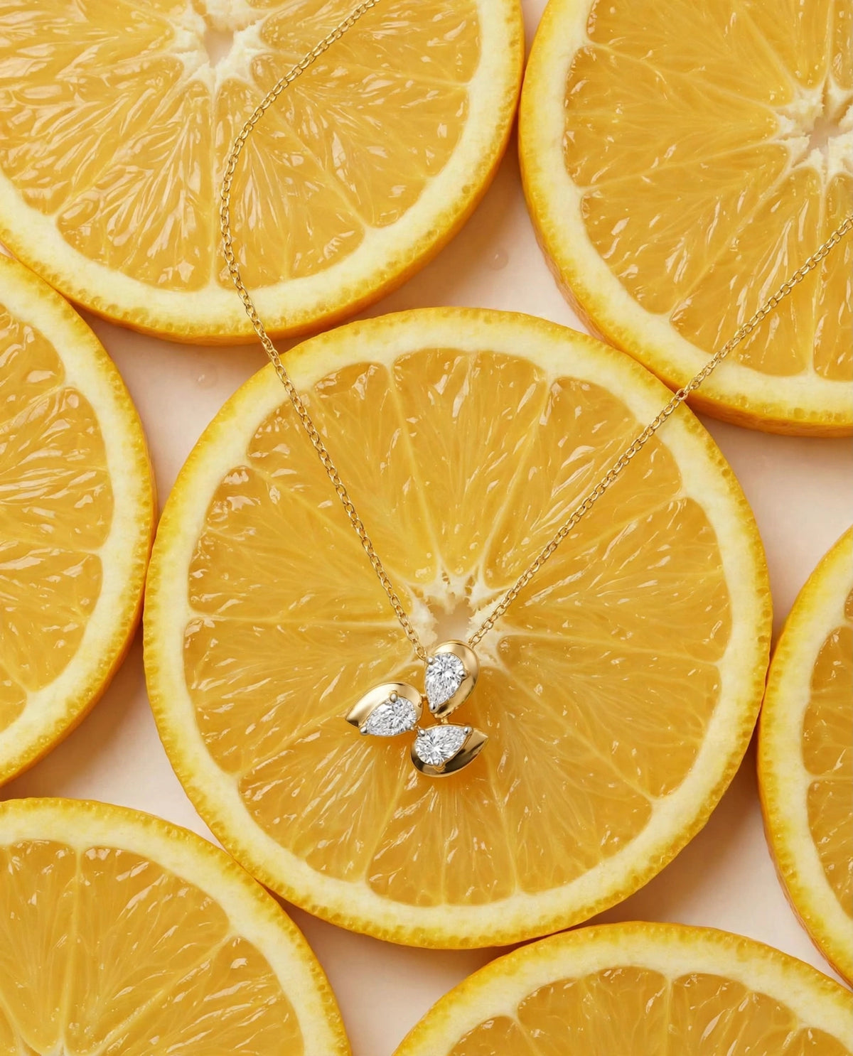 Orbit Pear Necklace