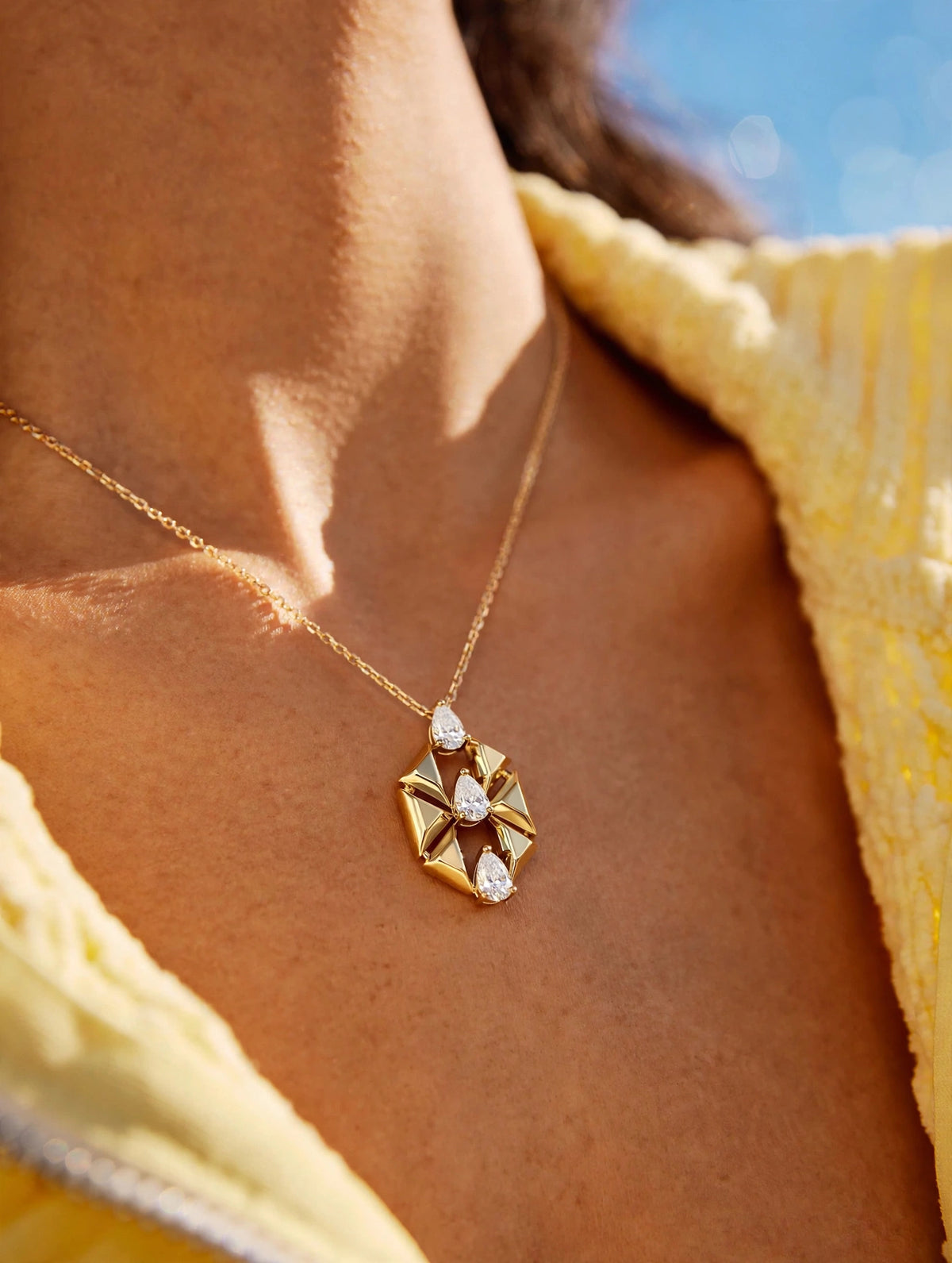 Thread Pear Necklace
