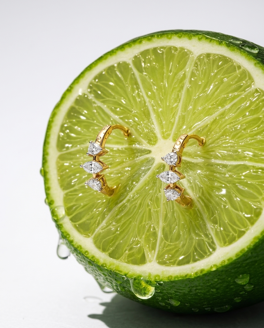 Between Marquise Earring