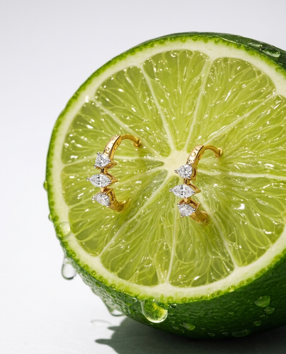 Between Marquise Earring